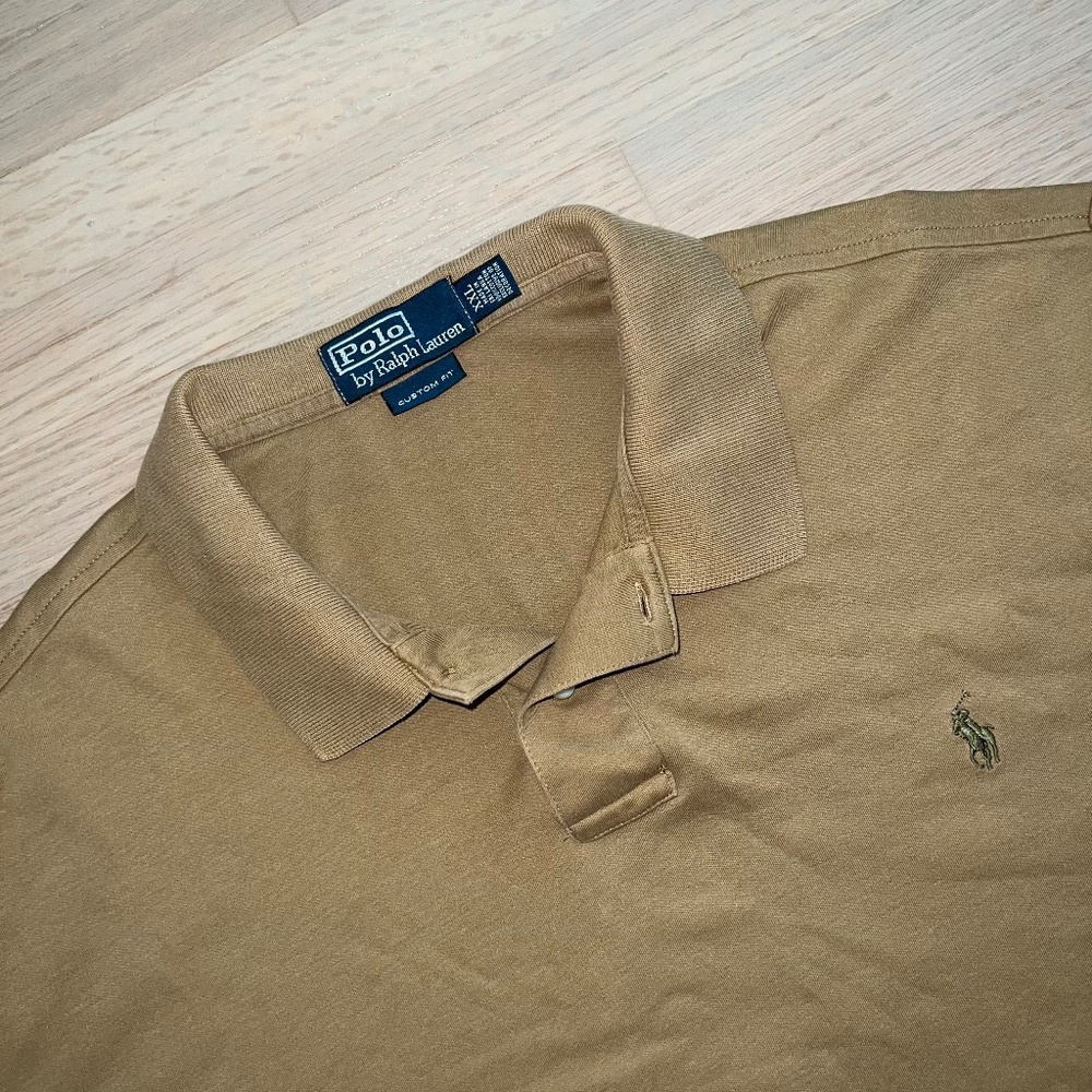 Polo Ralph Lauren cotton men xxl short sleeve brown polo